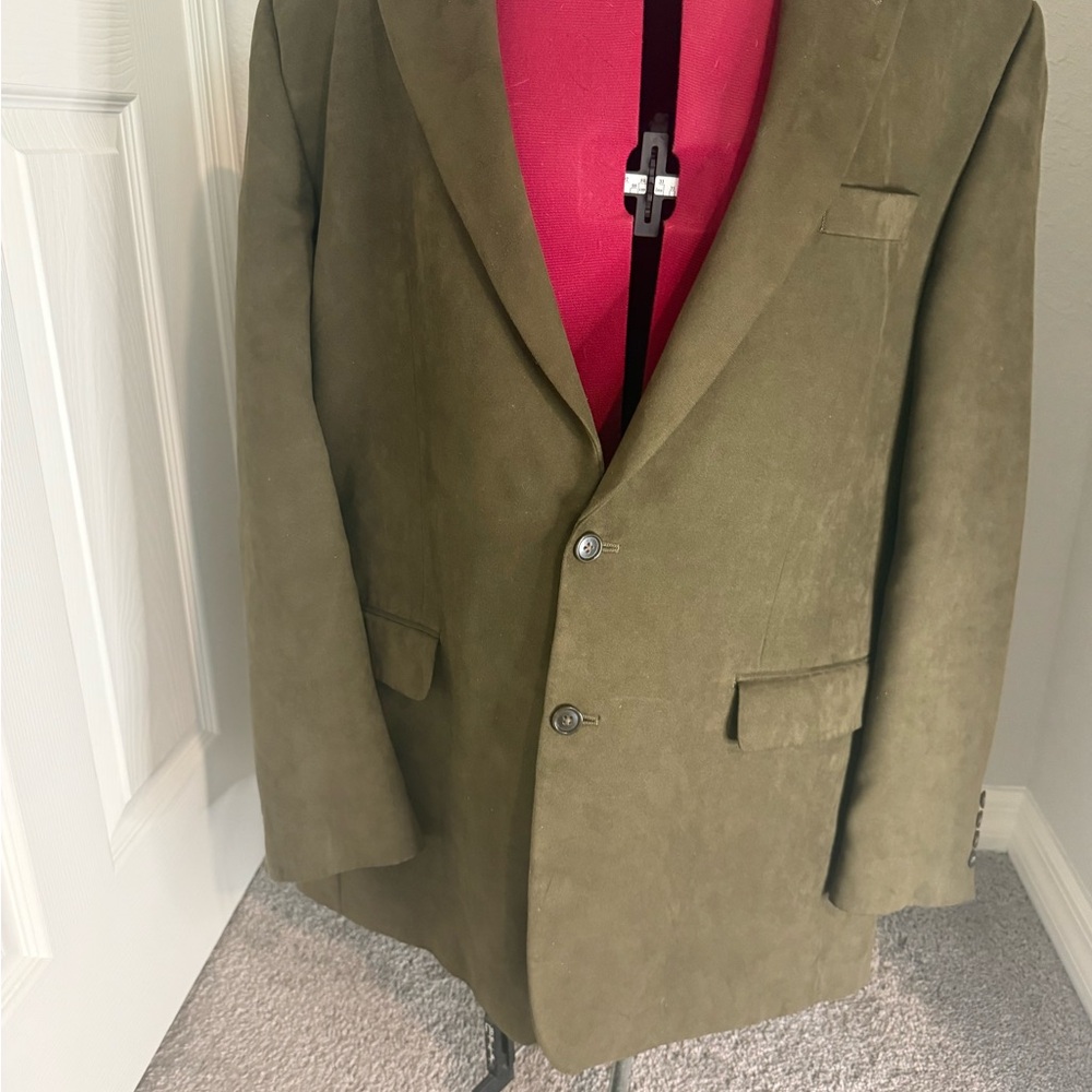 Lauren Ralph Lauren olive green suede 44L Jacket vintage mens blazer